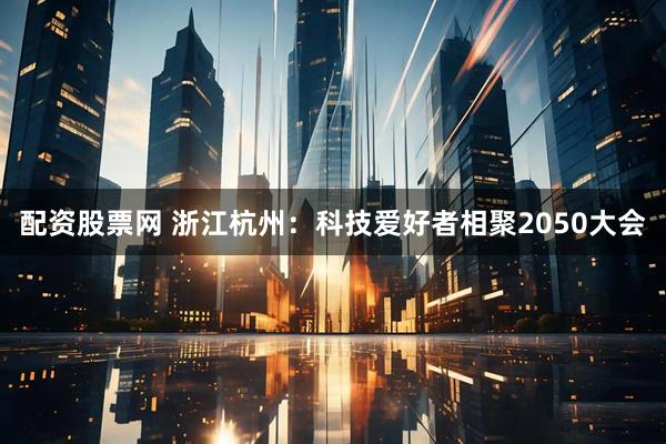 配资股票网 浙江杭州：科技爱好者相聚2050大会